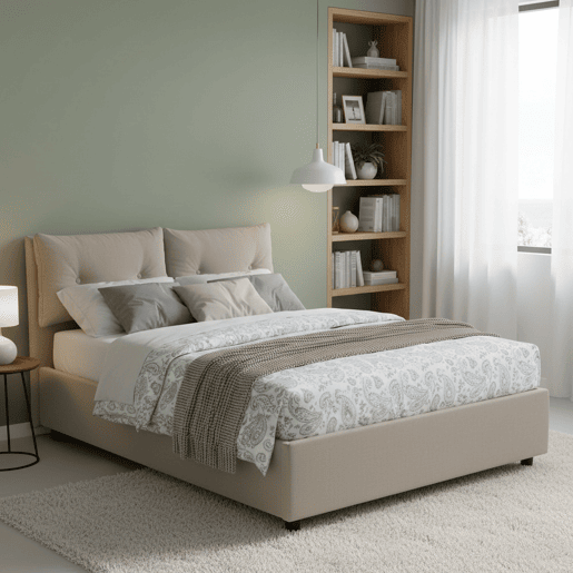 Cama de casal de tecido