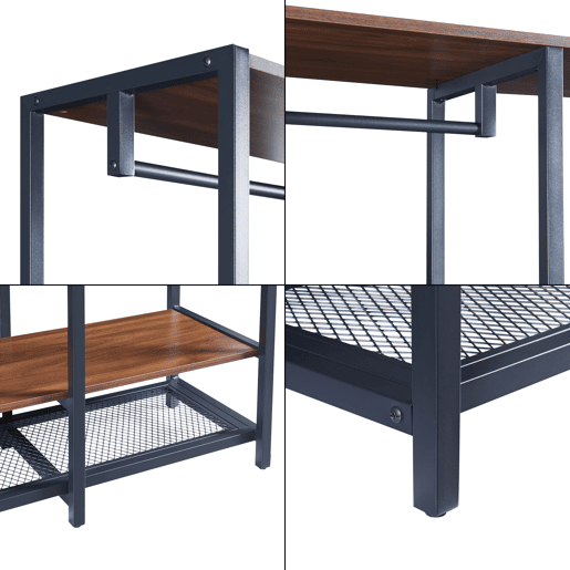 Bengaleiro de burro Larem com 2 gavetas 180x120x40cm - Efeito nogueira en.casa
