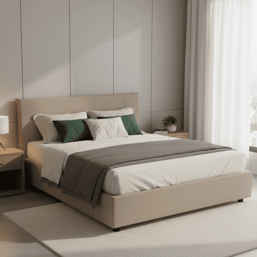 Cama de casal de tecido Cama de casal de tecido
