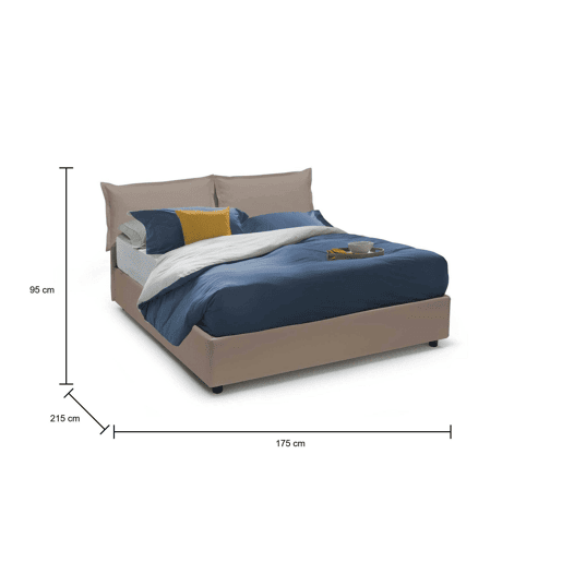 Cama de casal de tecido