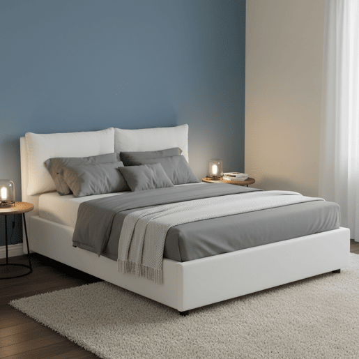 Cama quadrada e meia de tecido