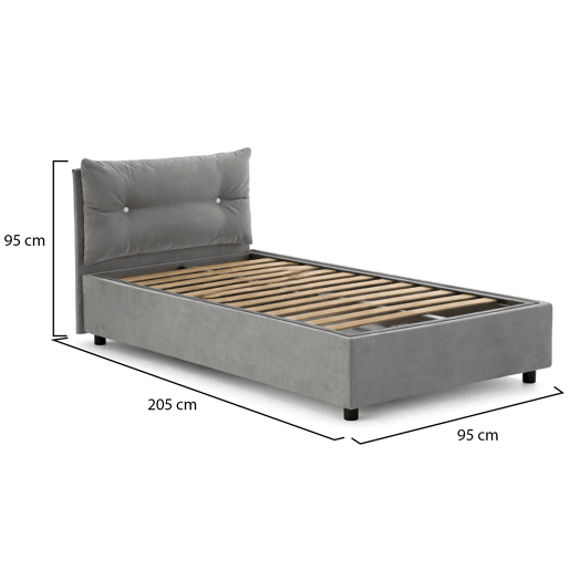 Cama de solteiro de tecido Cama de solteiro de tecido
