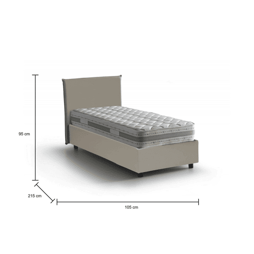 Cama de solteiro de tecido