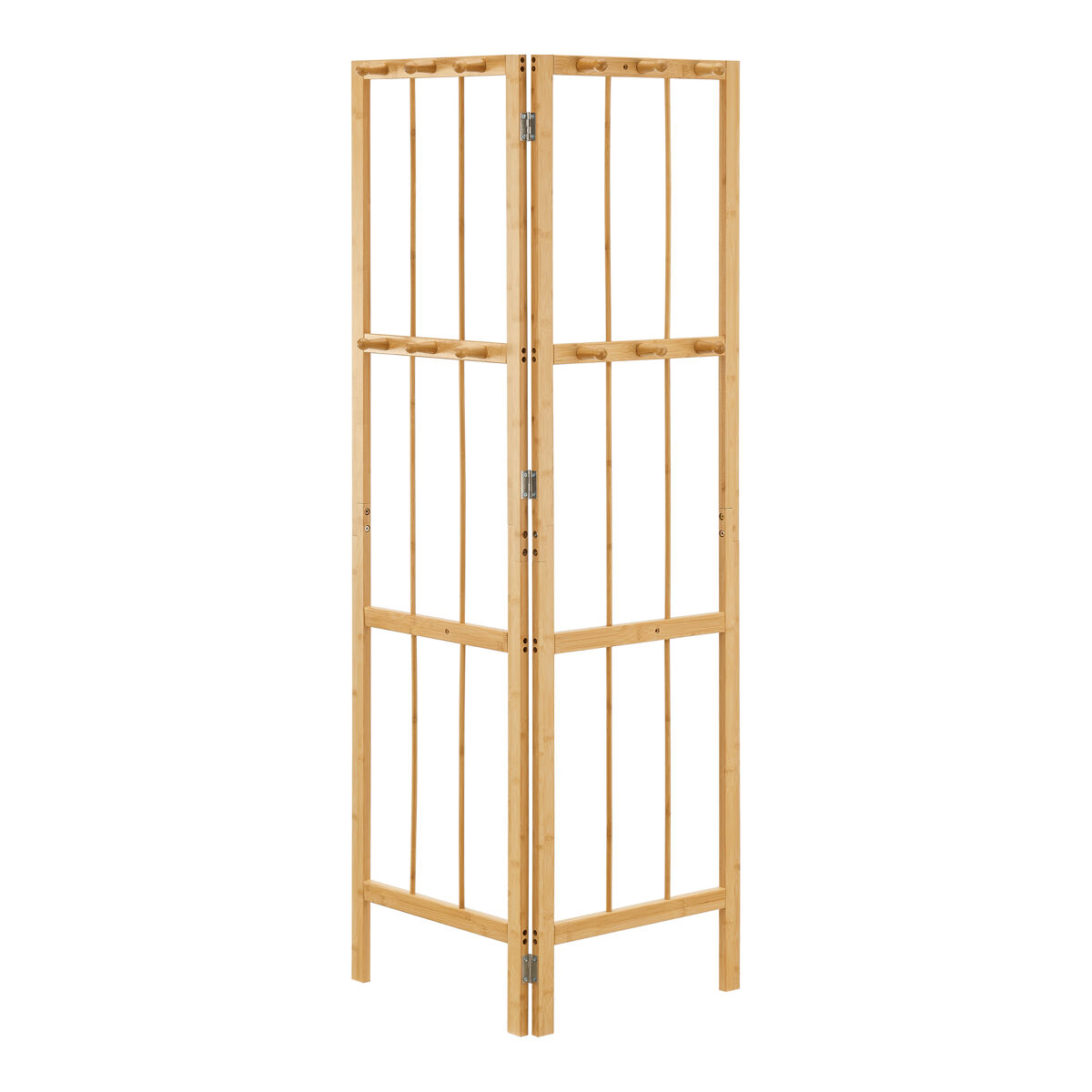 Perchero plegable hyllestad esquinero bambú 166x92x8cm - natural [en.casa]