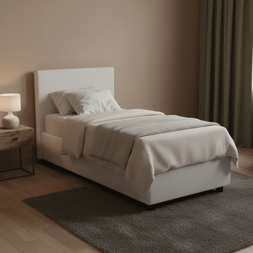Cama de solteiro de tecido