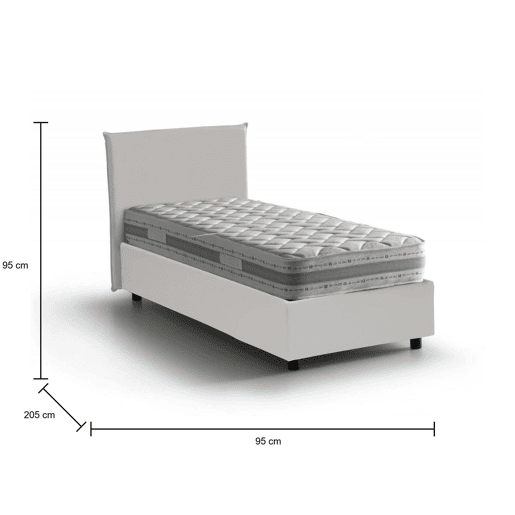 Cama de solteiro de tecido
