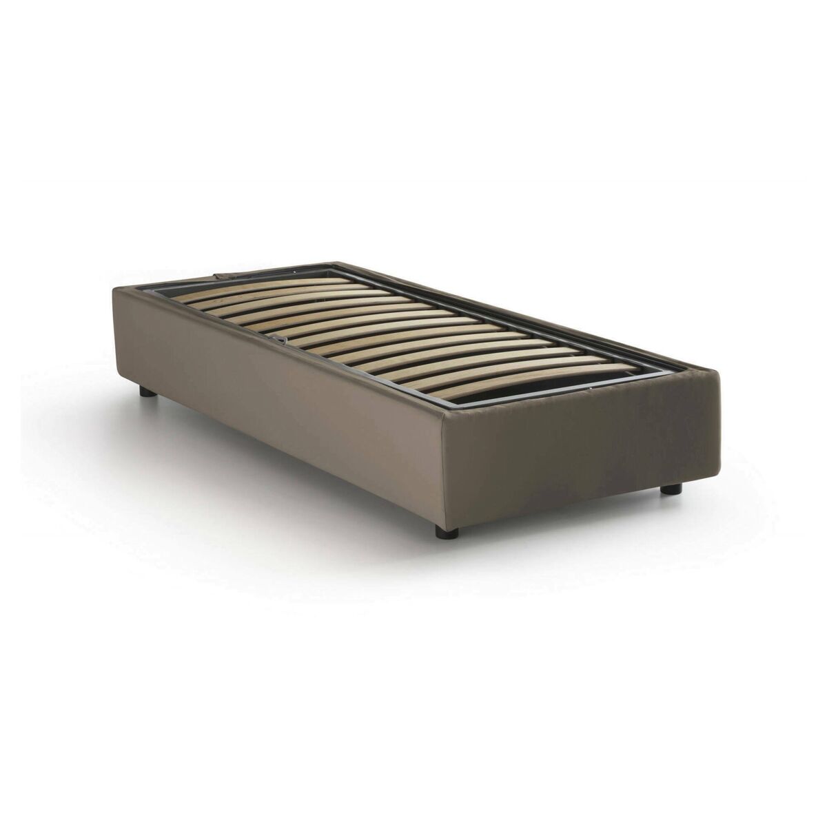 Cama de solteiro de tecido 95x215 Gris