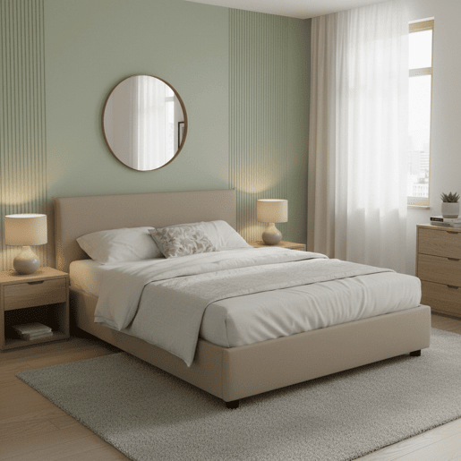 Cama de casal de tecido
