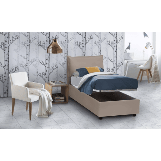 Cama de solteiro de tecido Cama de solteiro de tecido