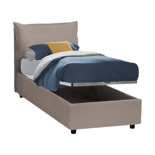Cama de solteiro de tecido Cama de solteiro de tecido