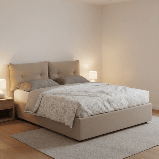 Cama quadrada e meia de tecido Cama quadrada e meia de tecido