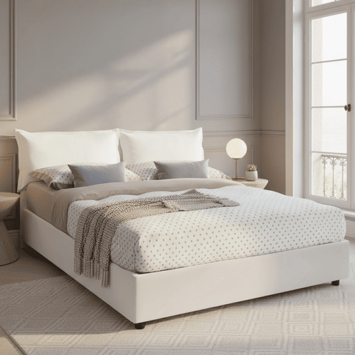 Cama de casal de tecido