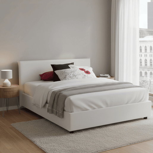 Cama de casal de tecido Cama de casal de tecido