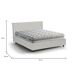 Cama de casal de tecido 155x205 Cama de casal de tecido 155x205 Blanco