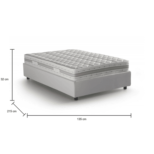 Cama quadrada e meia de tecido