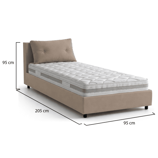 Cama de solteiro de tecido Cama de solteiro de tecido