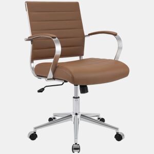 Silla de Oficina Oakland Simil cuero Marrón claro 62X57X90 cm