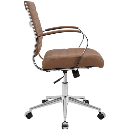 Silla de Oficina Oakland Simil cuero Marrón claro 62X57X90 cm