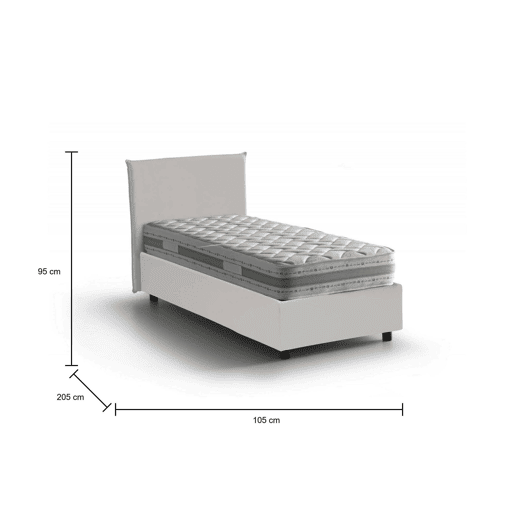 Cama de solteiro de tecido Cama de solteiro de tecido