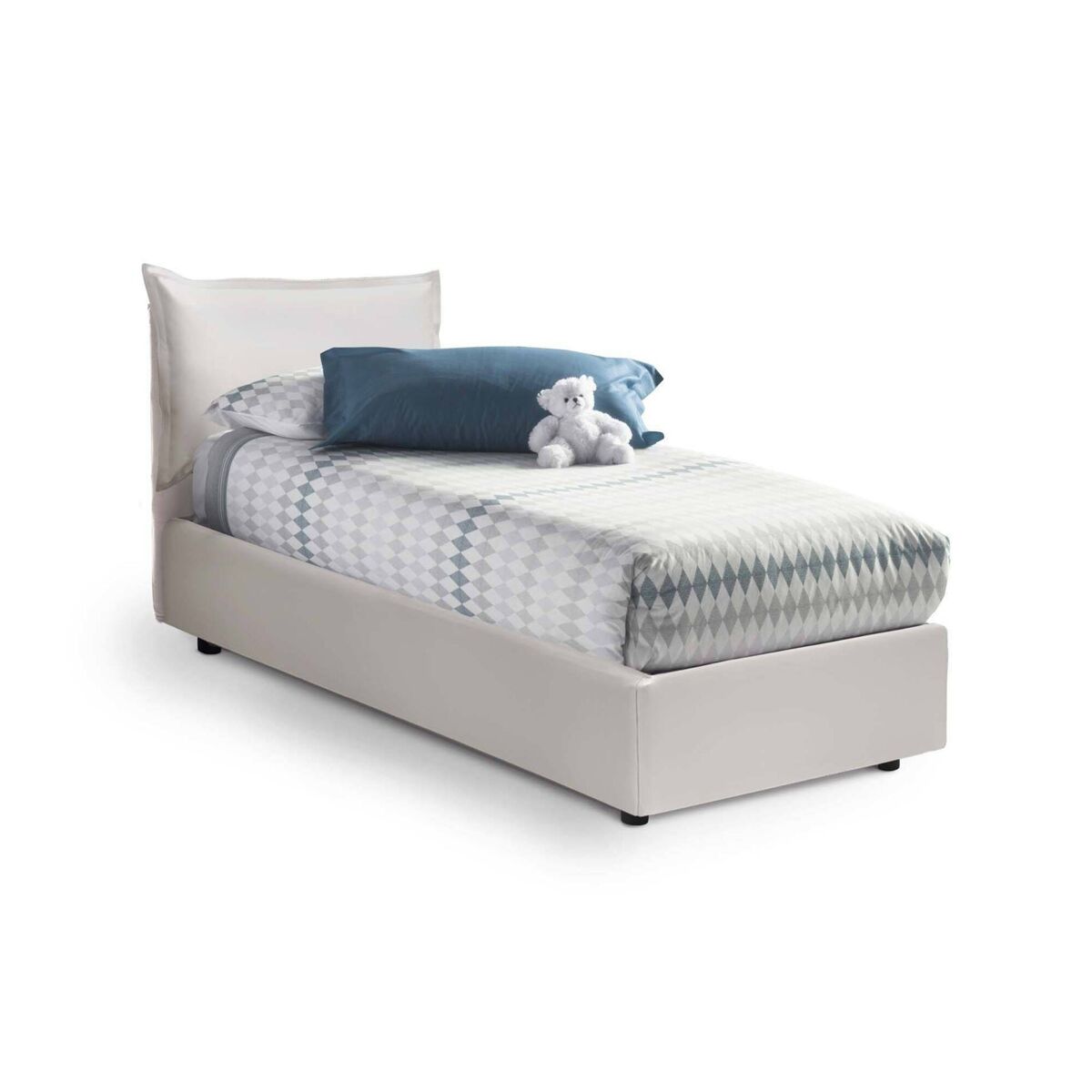 cama de solteiro de tecido