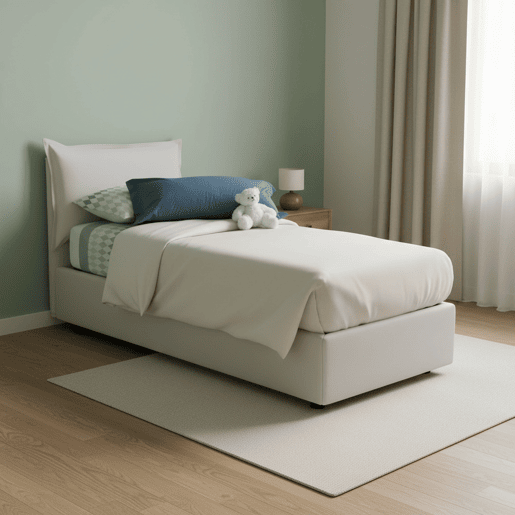 Cama de solteiro de tecido Cama de solteiro de tecido