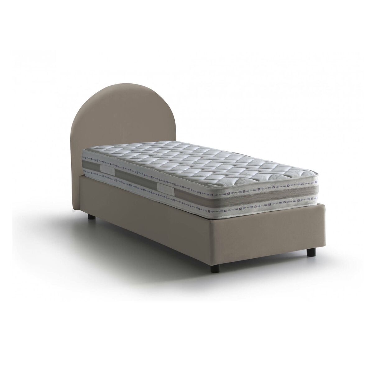 Cama individual con colchón incluido en ecopiel