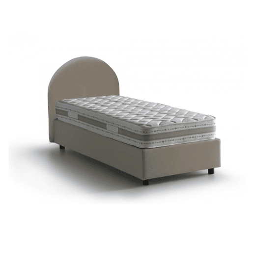 Cama de Solteiro com Colchão Incluído em Couro Sintético Cama de Solteiro com Colchão Incluído em Couro Sintético