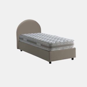 Cama de Solteiro com Colchão Incluído em Couro Sintético