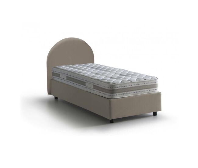 Cama individual con colchón incluido en ecopiel