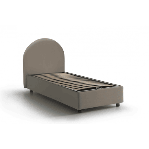 Cama de Solteiro com Colchão Incluído em Couro Sintético Cama de Solteiro com Colchão Incluído em Couro Sintético