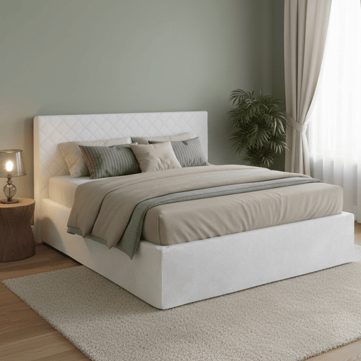 Cama de casal de tecido Cama de casal de tecido