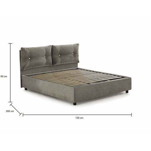 Cama quadrada e meia de tecido