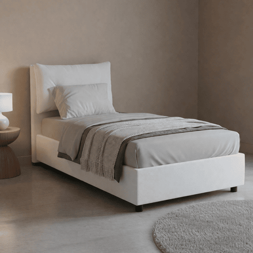 Cama de solteiro de tecido
