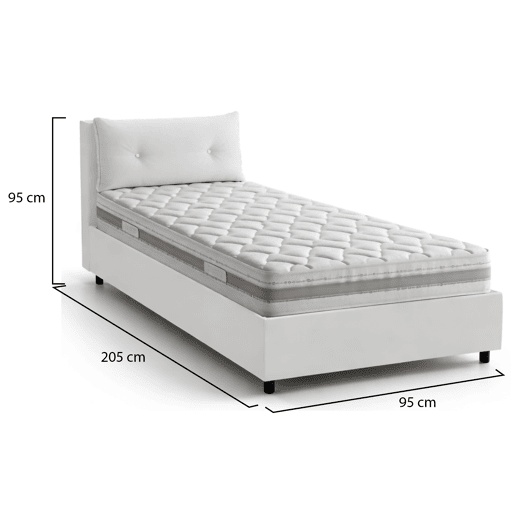 Cama de solteiro de tecido