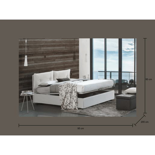 Cama de solteiro de tecido
