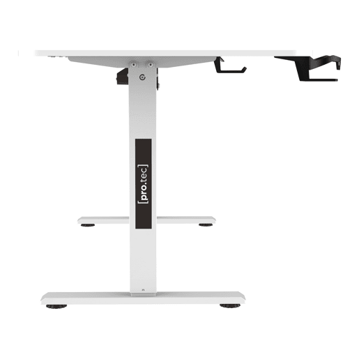 Secretária regulável em altura Stryn aglomeradoaço 160x75cm - Branco pro.tec