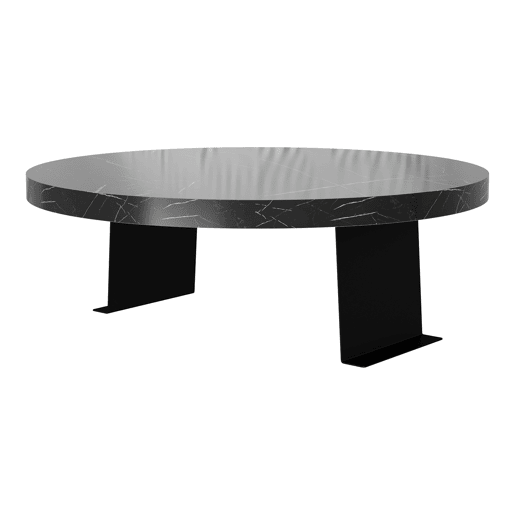 Bandeja ajustável para sofá Kuleskyd Ø34cm - Efeito mármore preto en.casa