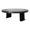 Bandeja ajustável para sofá Kuleskyd Ø34cm - Efeito mármore preto en.casa