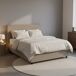 Cama quadrada e meia de tecido 135x205 Cama quadrada e meia de tecido 135x205 Blanco