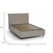 Cama quadrada e meia de tecido 135x205 Cama quadrada e meia de tecido 135x205 Blanco