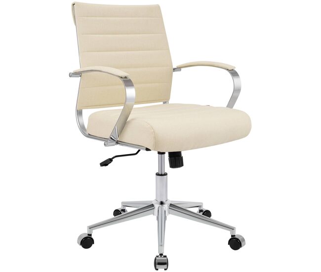Silla de oficina oakland tela crema 62x57x90 cm