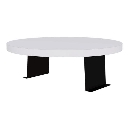 Bandeja ajustável para sofá Kuleskyd Ø34cm - Branco en.casa