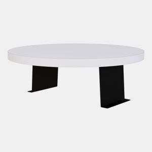 Bandeja ajustável para sofá Kuleskyd Ø34cm - Branco en.casa