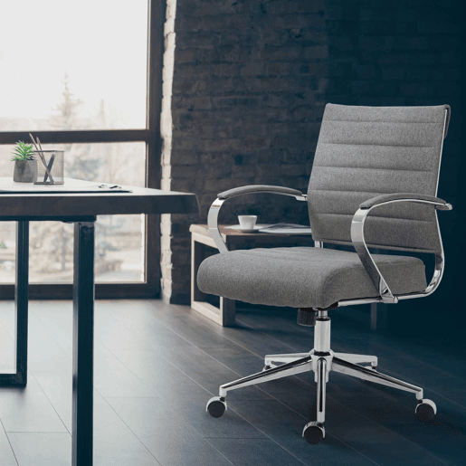 Silla de oficina Oakland Tela Gris 62X57X90 cm