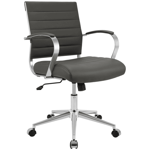Silla de oficina Oakland Simil cuero Gris 62X57X90 cm