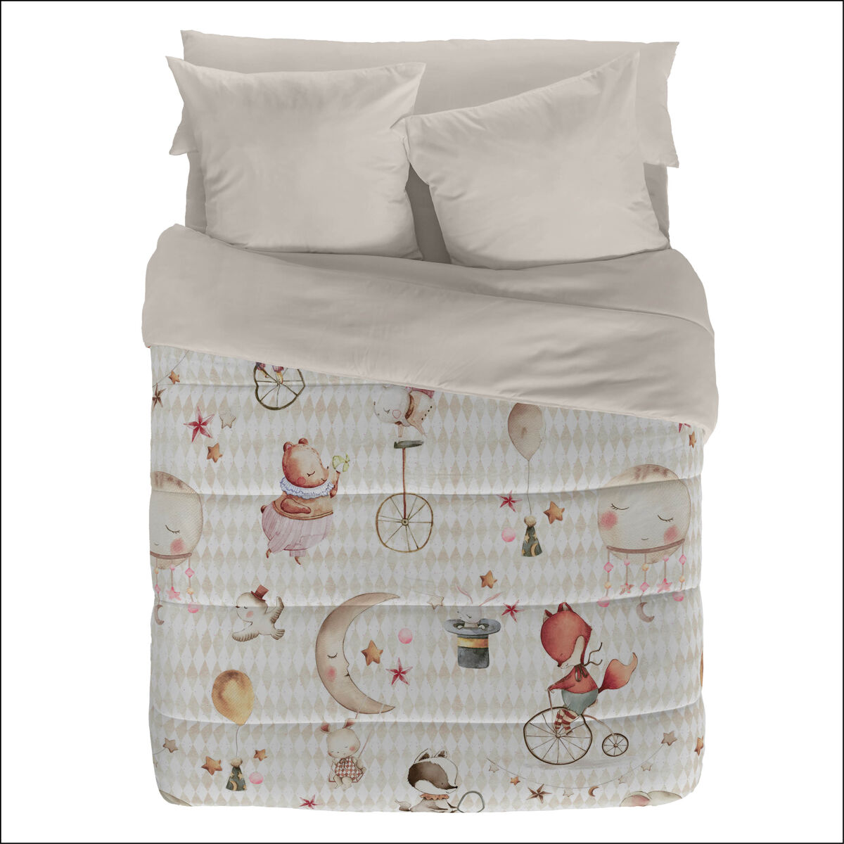 Naturals - edredón estampado infantil cama 105 - microfibra poliéster - 300 gr -fabricado en españa - circus