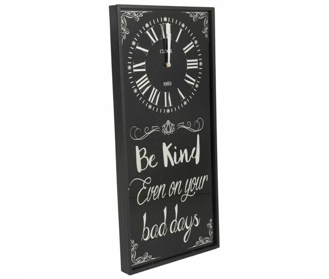 Reloj de pared alexandra house living negro vidrio hierro madera mdf 76 x 3 x 36 cm