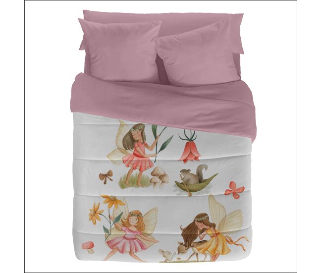 Naturals - edredón estampado infantil cama 90 - microfibra poliéster - 300 gr -fabricado en españa - flora