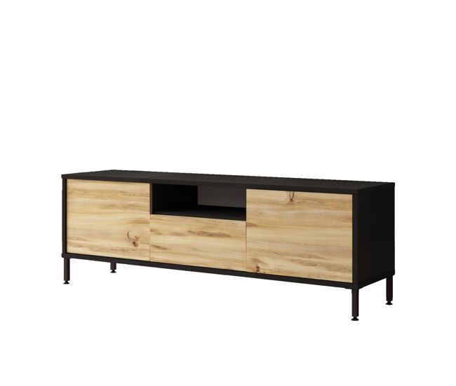 Muebles Tv LUVIO RTV140 3D 140x36x46 Negro