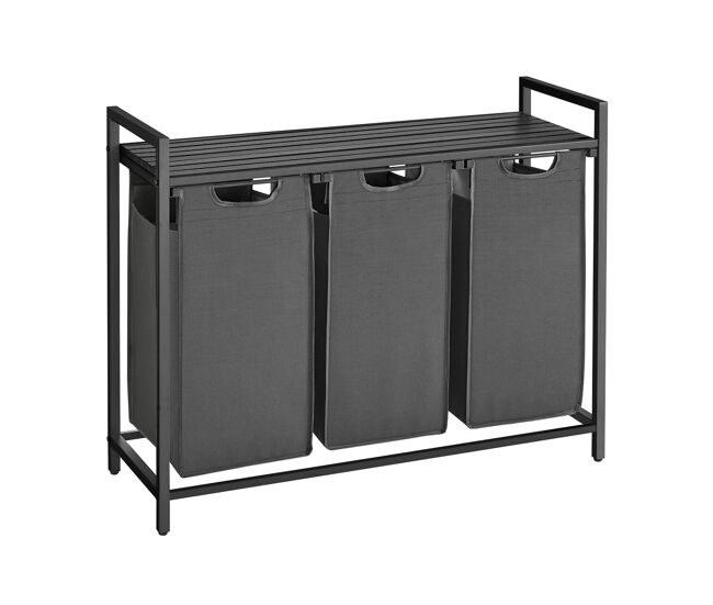 Cesto de ropa con 3 compartimentos - l92,5 cm